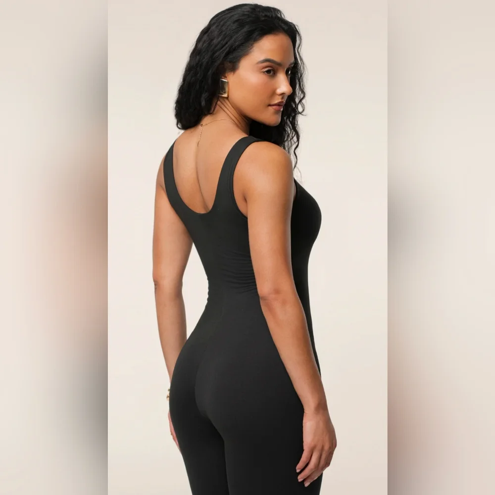 JLUXLABEL Black Alo Double Layer Jumpsuit Size Small - Picture 4 of 10